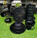 BLACK DINNER SET 