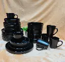 BLACK DINNER SET 